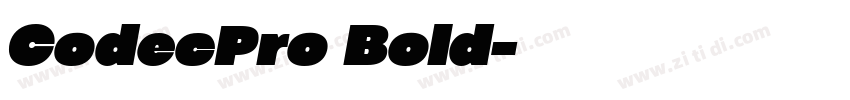 CodecPro Bold字体转换